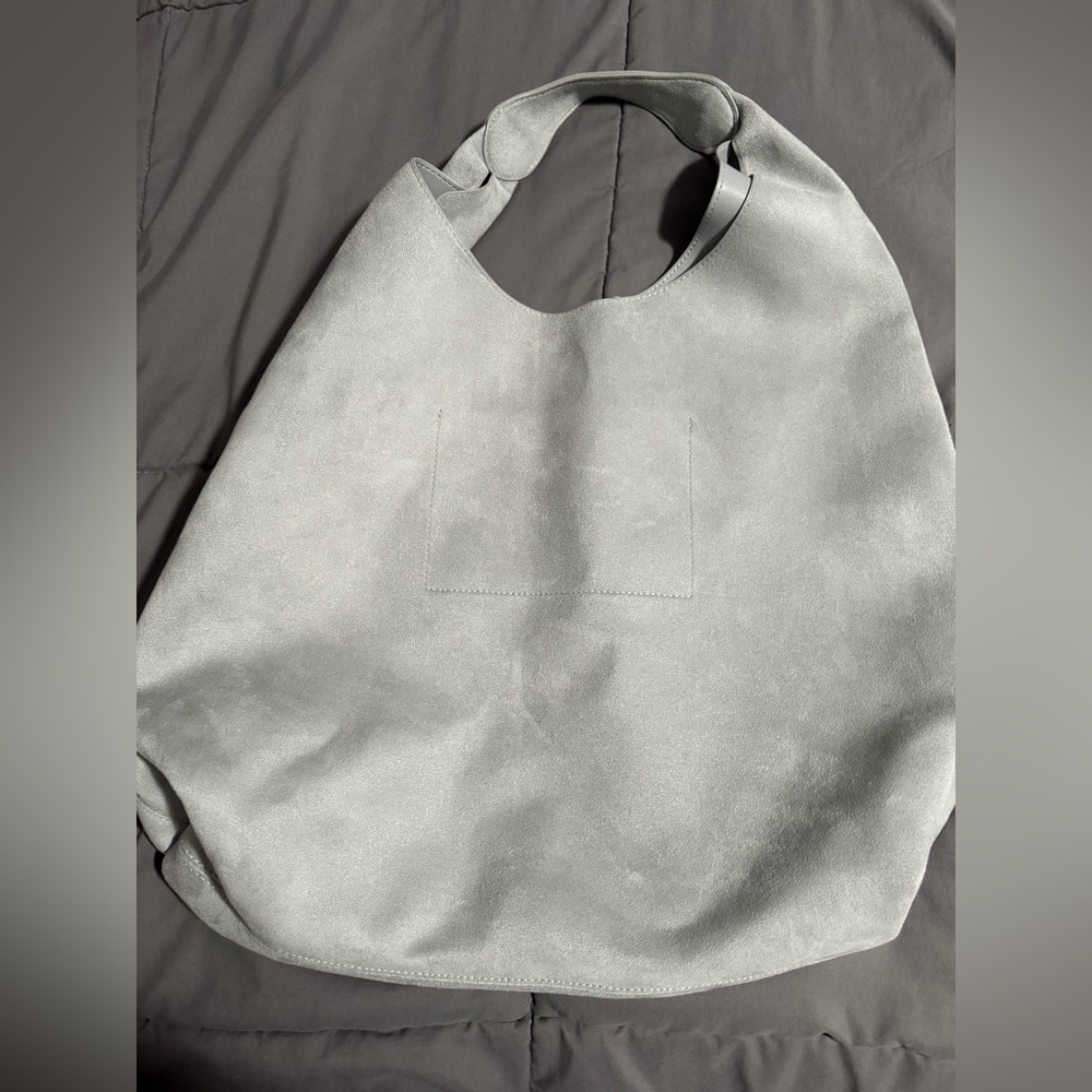 Vegan Suede Slouchy Tote Bag - Picture 2 of 5